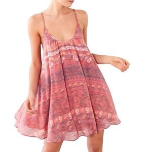 Kimchi Blue Lace Up Side Mini Dress Size XS Floral Print Strappy Boho Festival